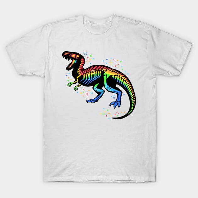 Fabulous Rainbow Trex T-Shirt by Things By Diana